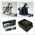 Top quality complete accessories 2 guns cheap tattoo machine body piercing tattoo kit